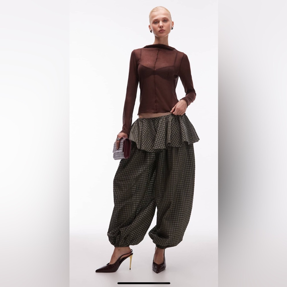 NWT- ASOS Design Balloon pants w/ skirt overlay